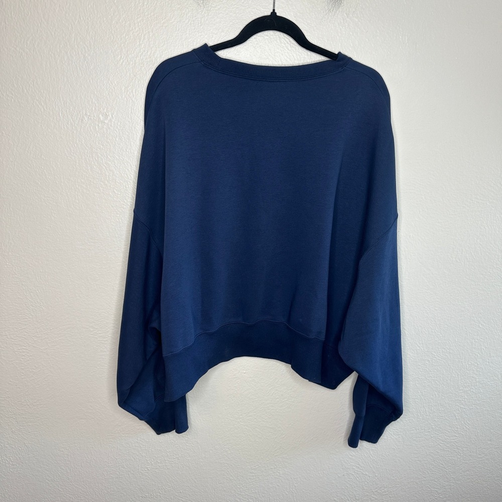 Nike Sportswear Phoenix Fleece Oversized Crewneck Graphic Sweatshirt Navy Blue L - Picture 6 of 6